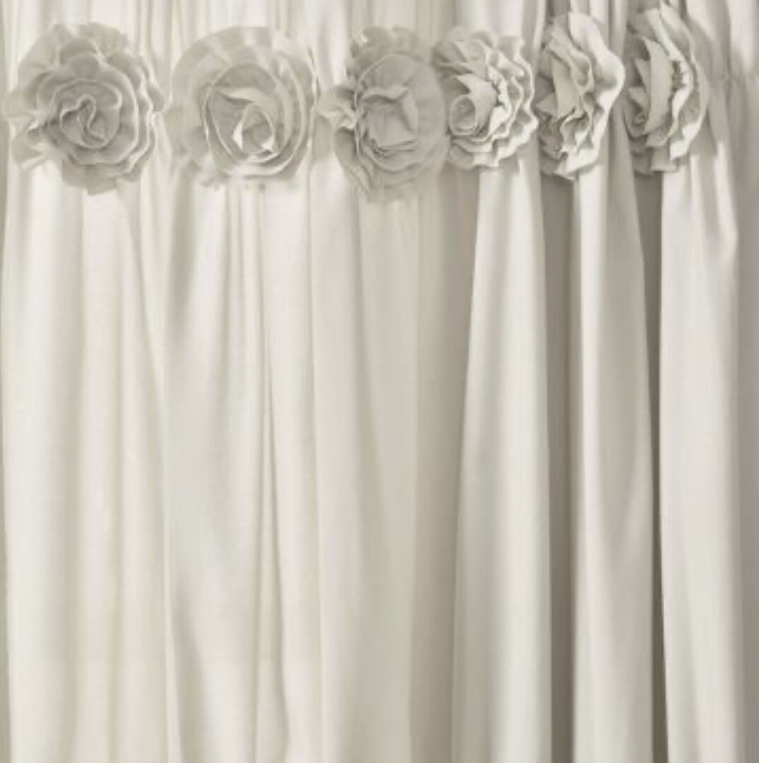 New Lush Décor Darla Beige Light Filtering Single Window Curtain Panel 84″x 40″