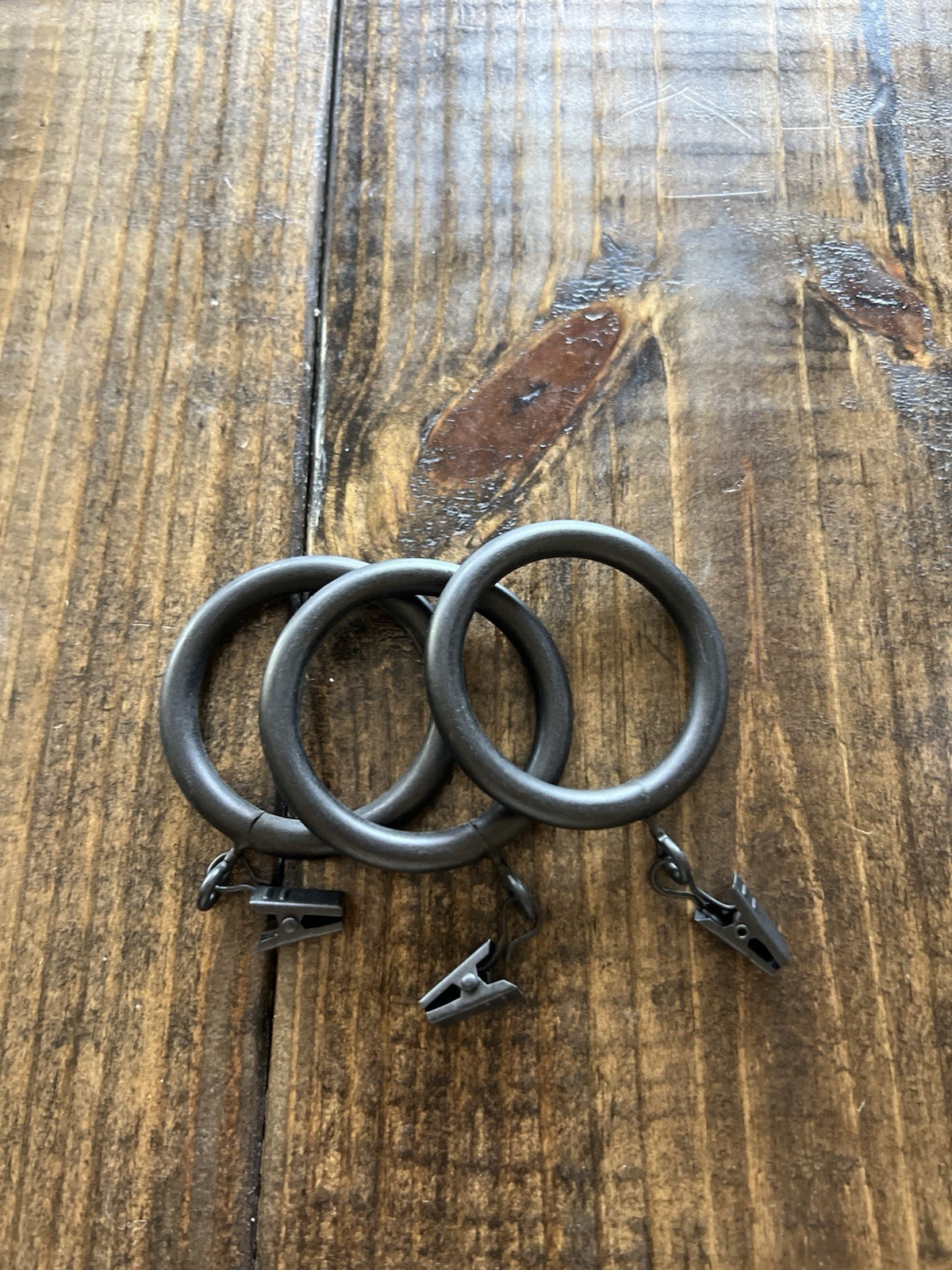 2.5 in. West Elm Very Heavy Duty Curtain Ring clips Antique Bronze- 54 Total