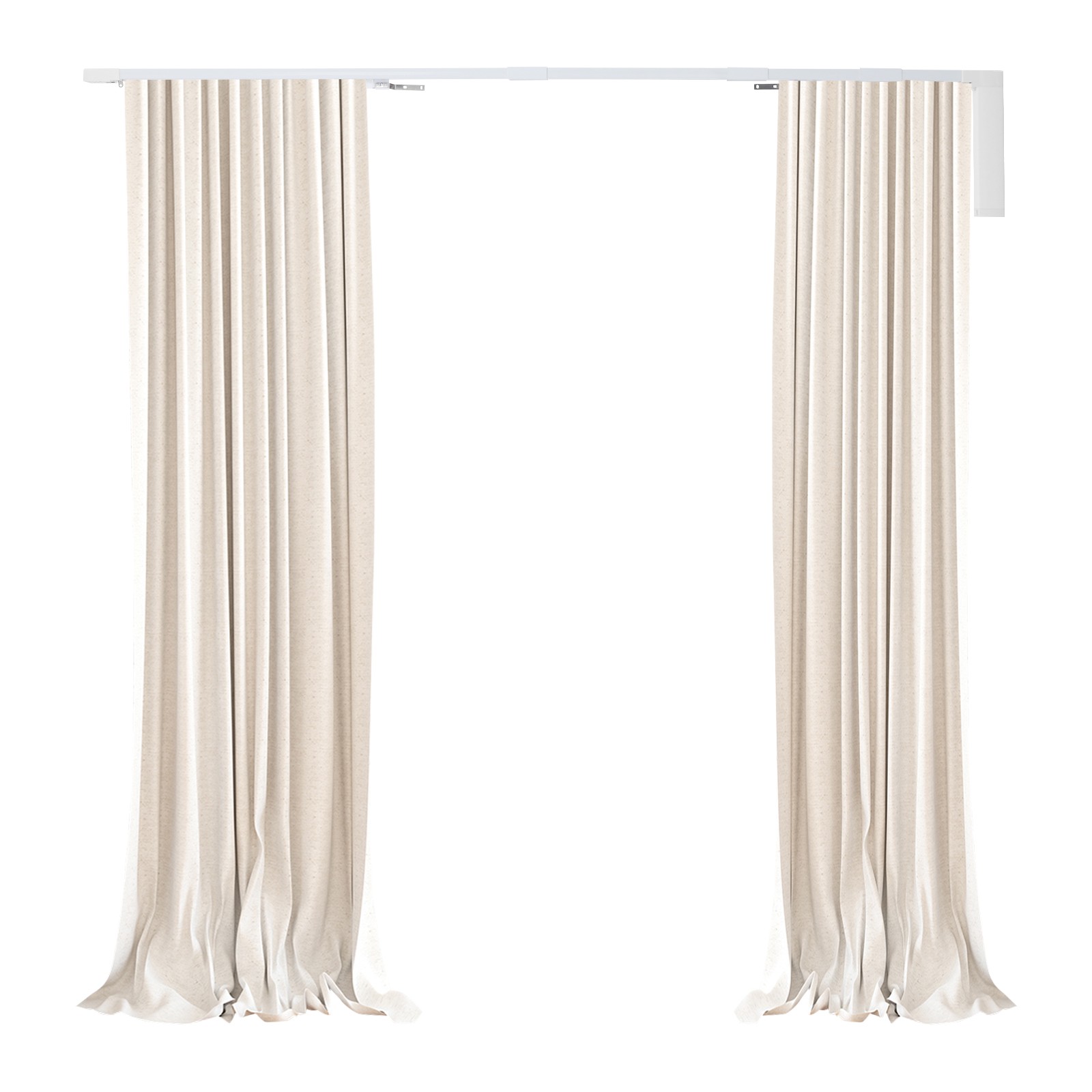 Electric Curtain Rail with Remote Control Aluminum Alloy Motorized Curtain Track