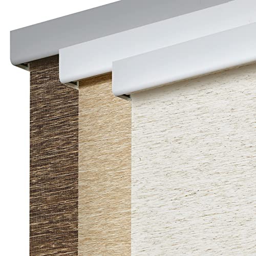 Free-Stop Cordless Blinds for Windows 30″W x 72″H Brown (Light Filtering)