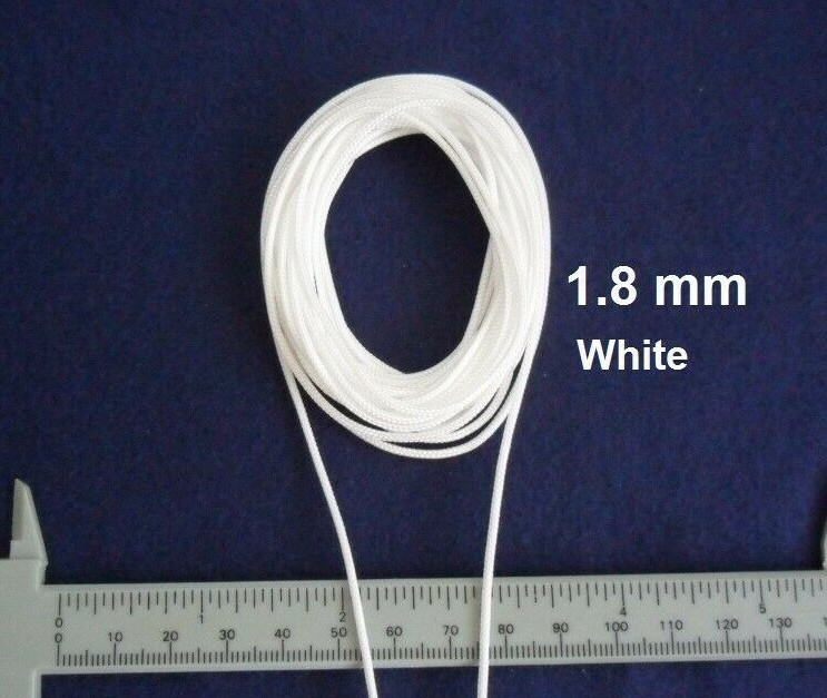 25 – 45.5 feet 1.8 mm Blinds, Roman Shades Lift & Pull Cord String White Color