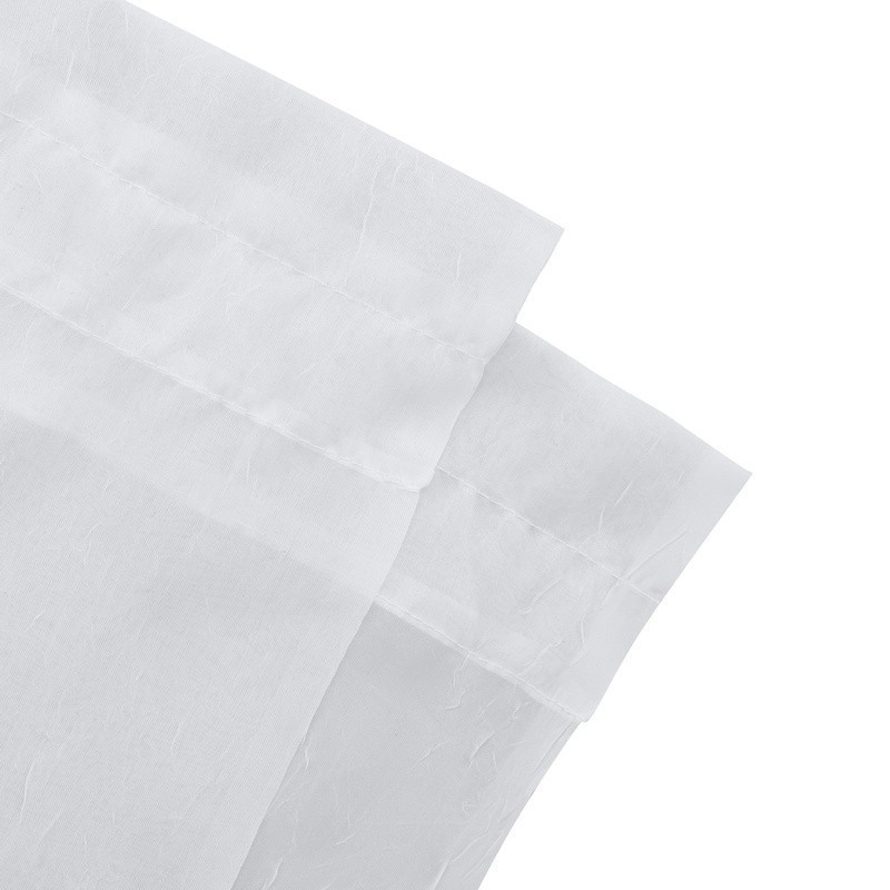 Crushed Voile Single Door Curtain Panel Semi-Sheer Light Filtering Indoor Use