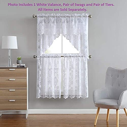Pair of 30 Inches Wide x 36 Inches Long 2 Tier Panels: 30″ x 36″ Each White