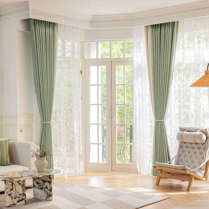 Embossed Shade Curtains Three-Dimensional Texture Curtains Living Room Curtains