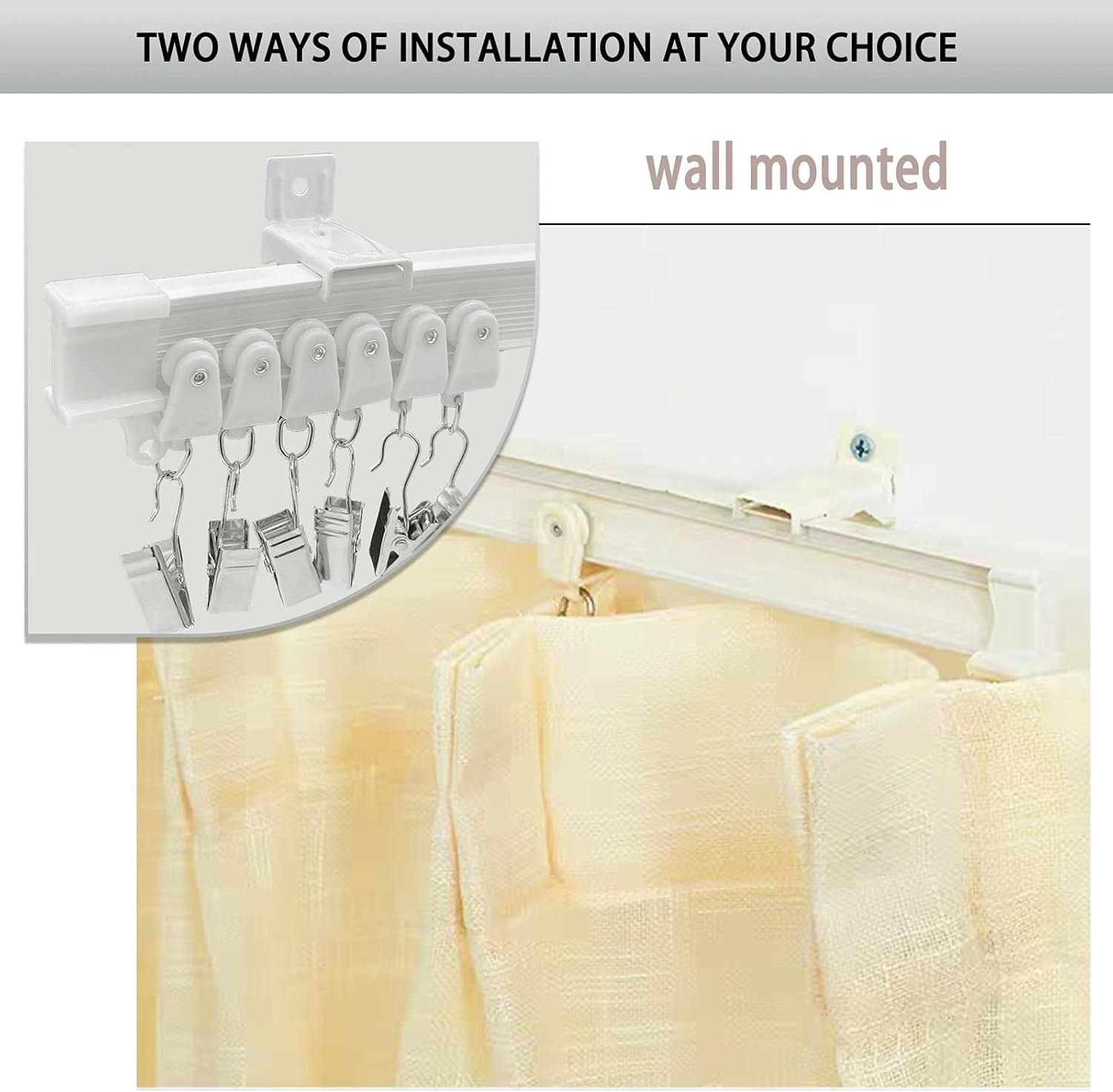 Flexible 16ft Ceiling Curtain Track System