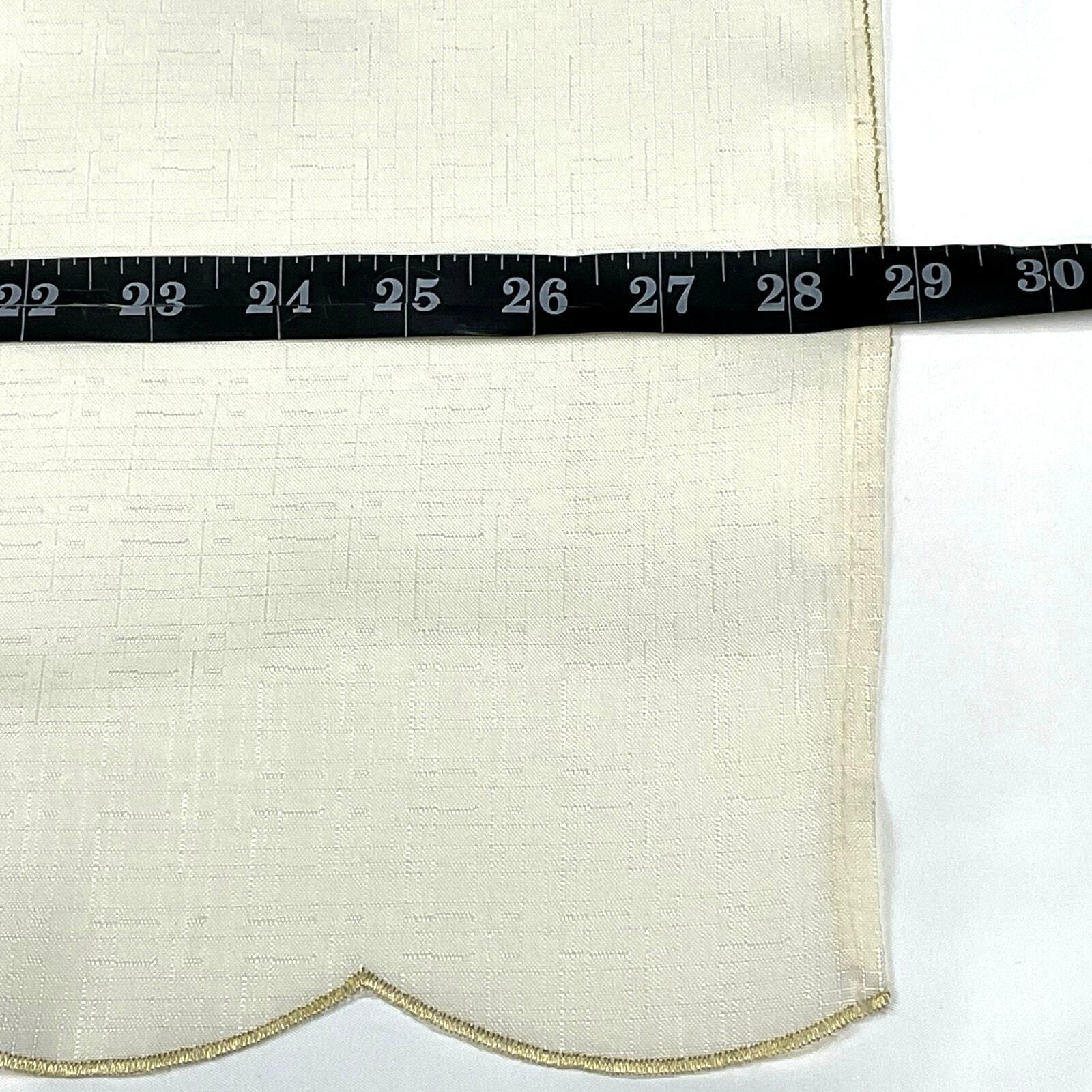 Embroidered Sequined Rooster Cafe Curtain Scalloped Hem Rod Pocket Country Glam