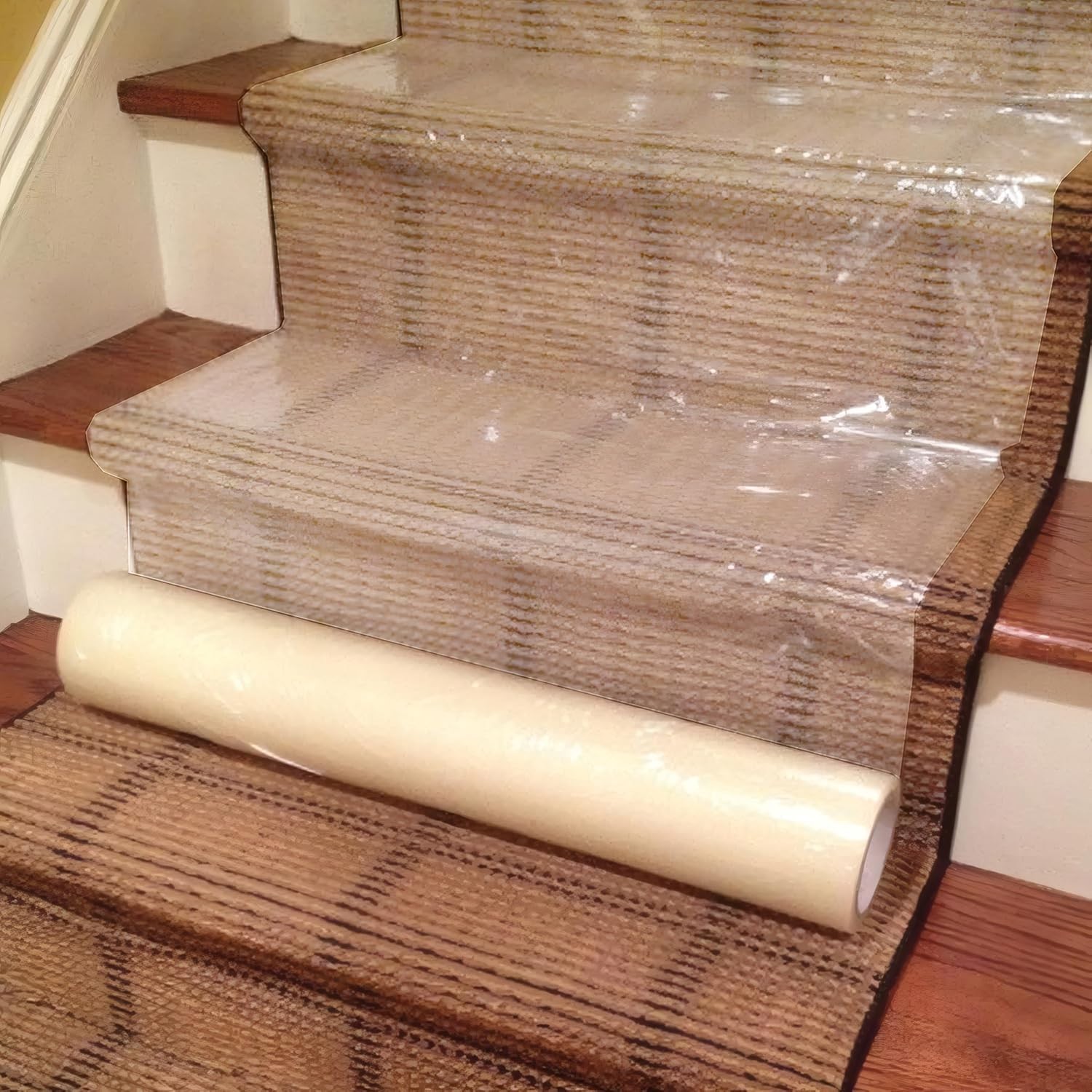 Carpet Protection Film – 24×200′ Roll – Self-Adhesive Shield