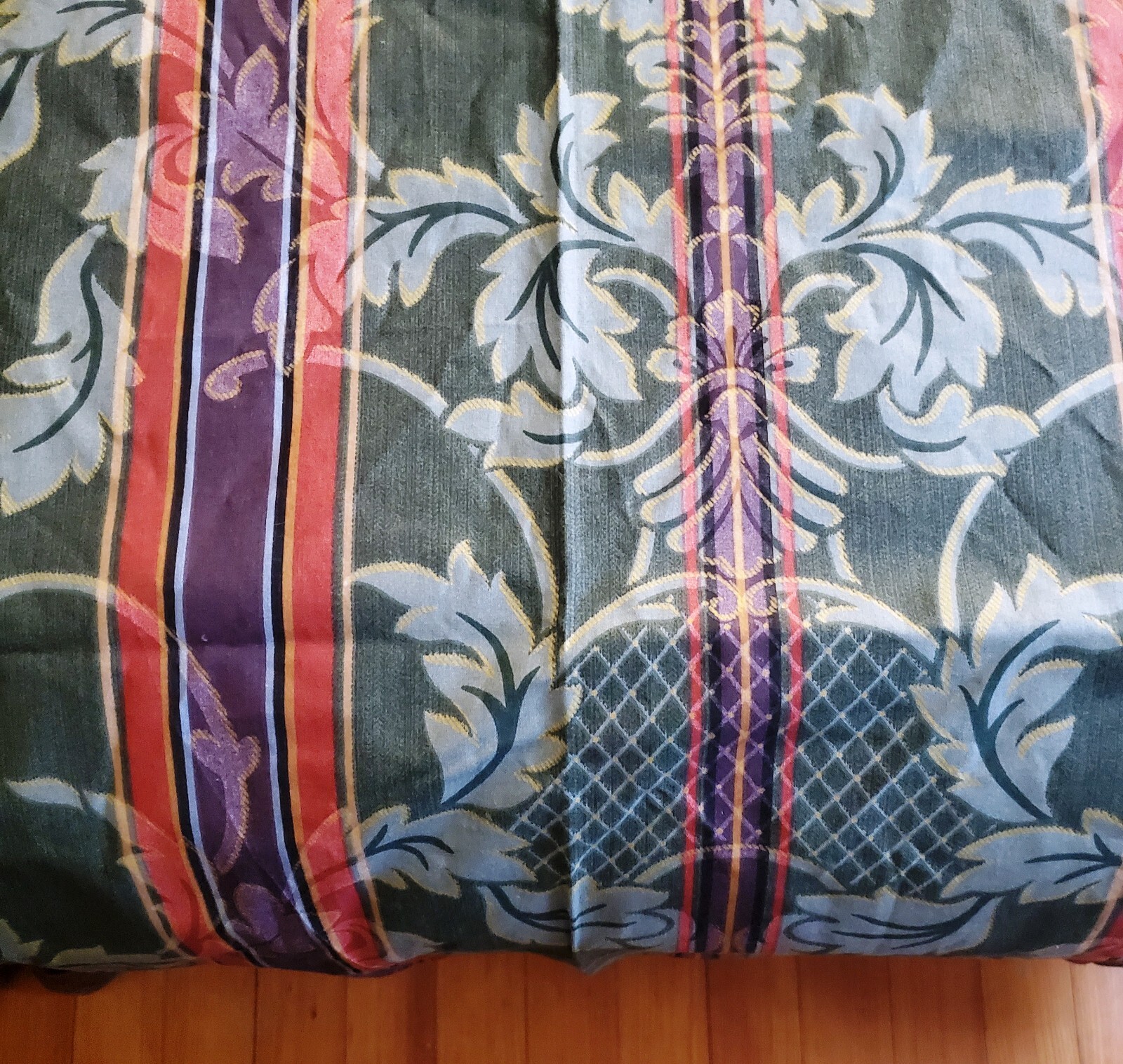 Rare Pair of Vintage Croscill Green Brocade Pattern Curtain Panels 86 x 42 – New