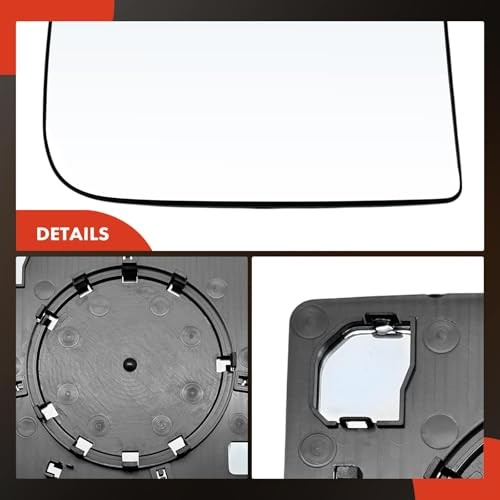 2-PC Driver and Passenger Side Upper Non-Heated Mirror Glass with Backing