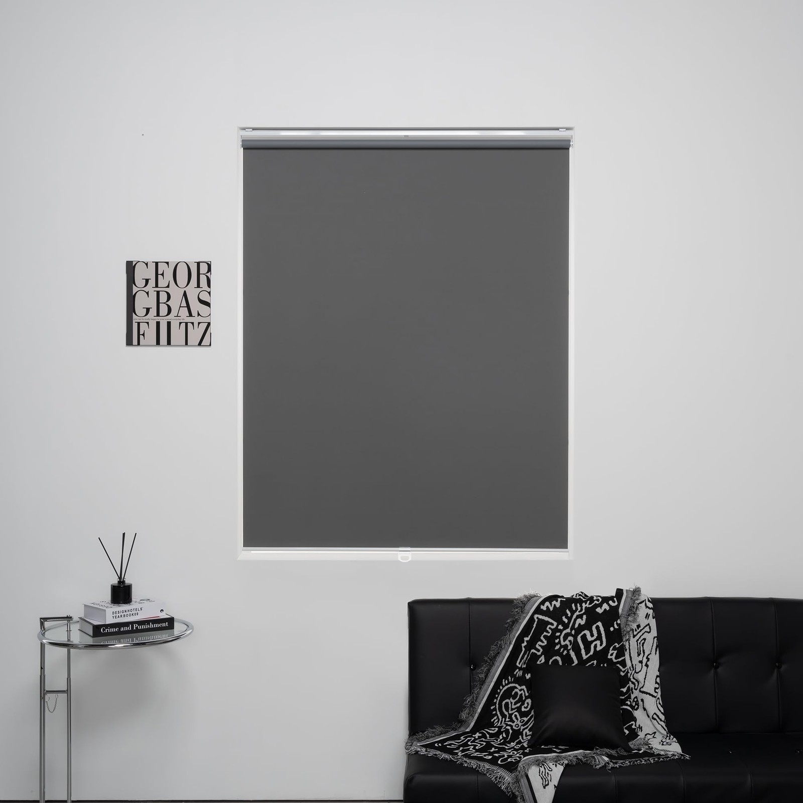 Cordless Roller Shades 100% Blackout Blinds for Windows and Doors, Pull Down …