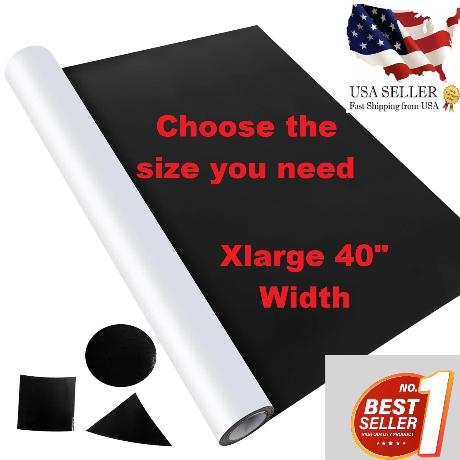 Blank Magnet Sheet Roll (Choose Size) Printable White Vinyl Flexible 0.30Mil AWE