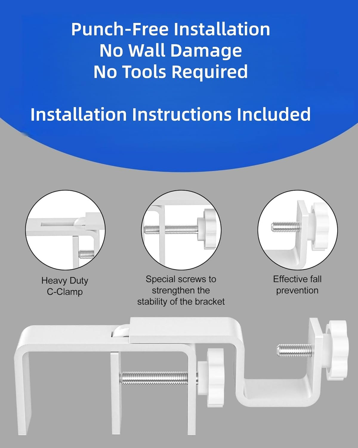 Over-Blinds Curtain Rod Brackets for Outside-Mounted Blinds, Blinds Curtain Rod