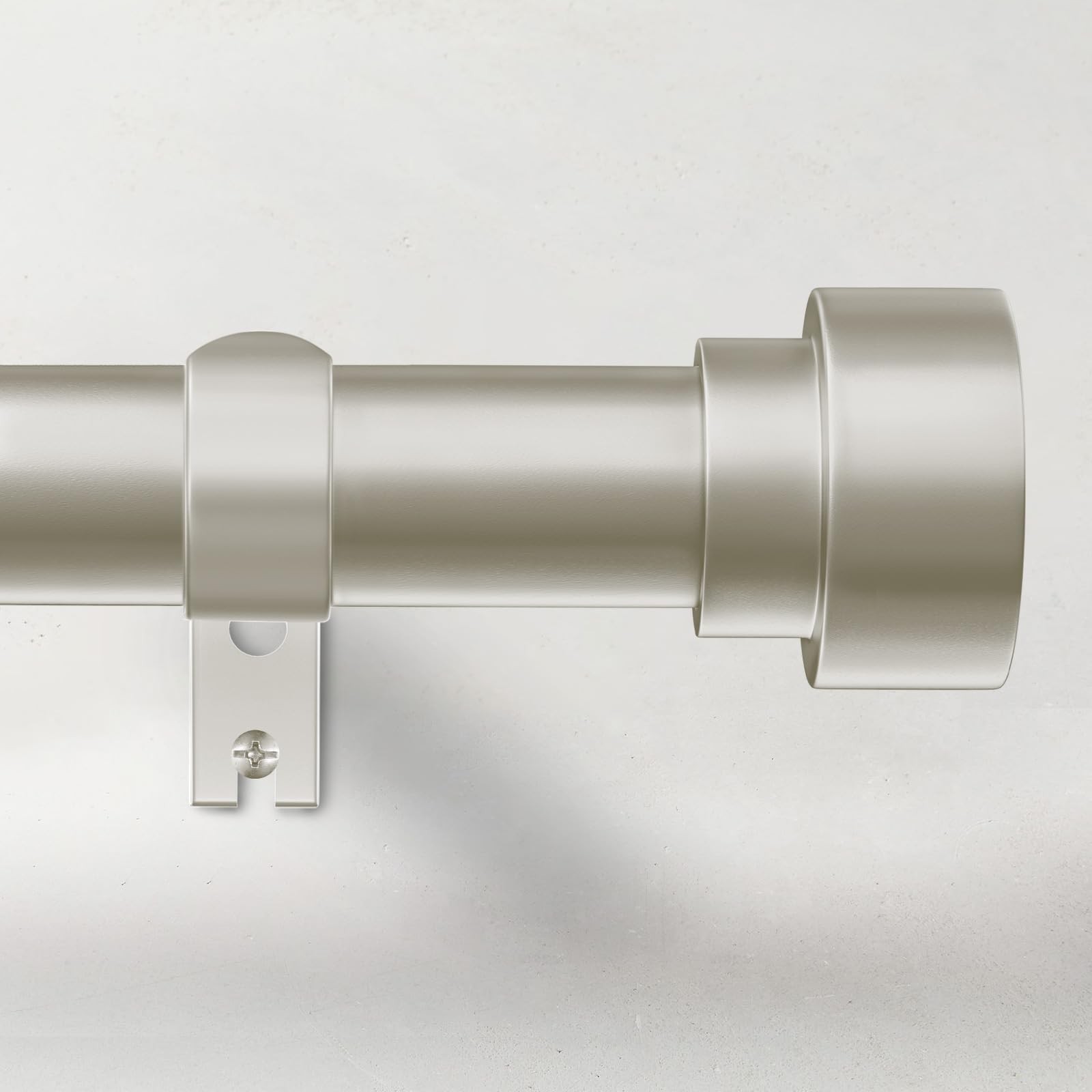 Time Forest Curtain Rods for Windows 48 to 84, 1 32″ 90″, Brushed Nickel