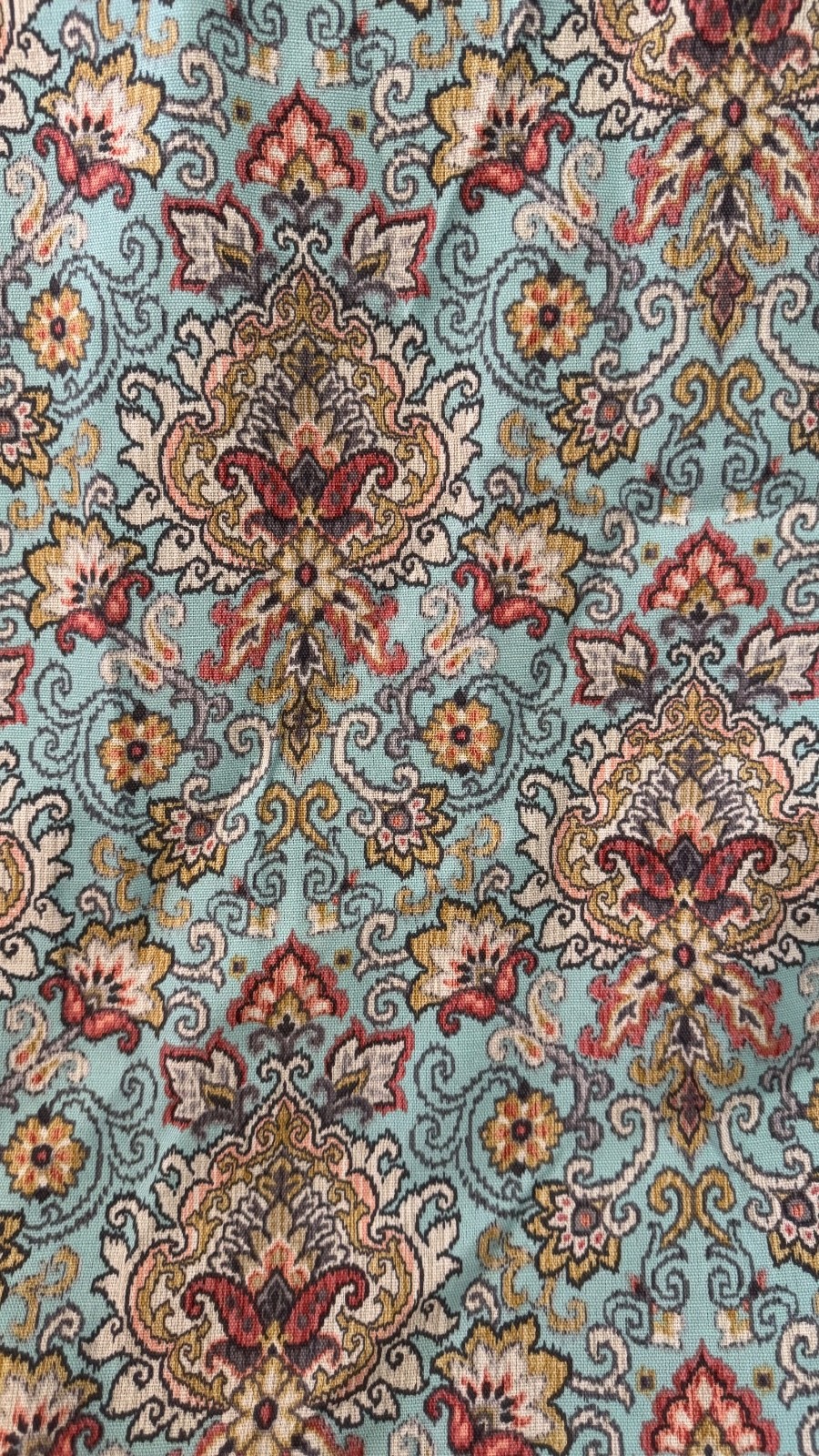Waverly Clifton Hall Curtains, four panels (Aqua, Coral, Mustard, Cream, Gray)