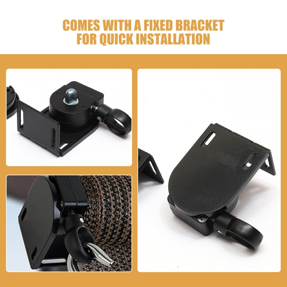 Cordless Roller Blind Bracket Black Plastic Metal Replacement for Indoor Outdoor