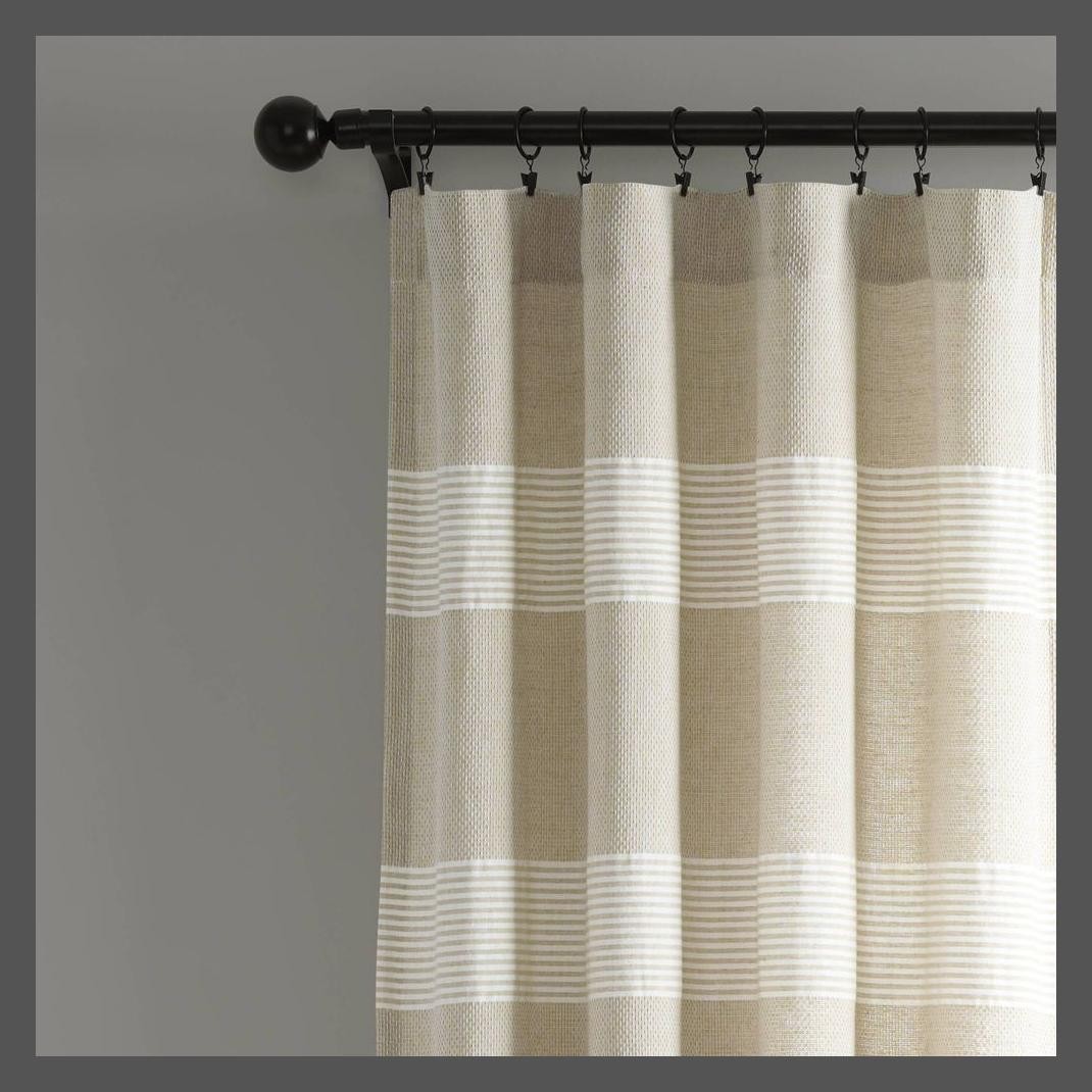 Set of 2 95″x40″ Farmhouse Tucker Stripe Yarn Dyed Cotton Knotted Tassel