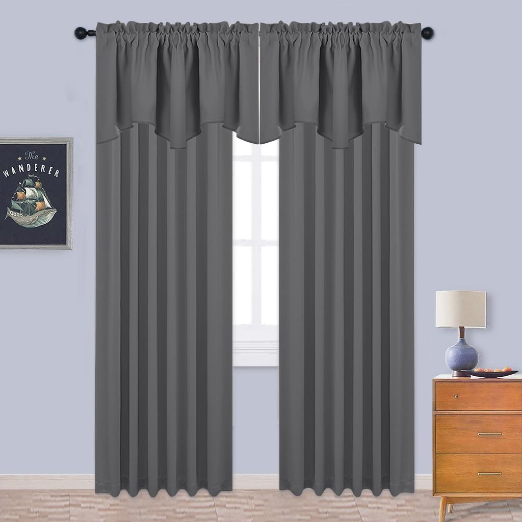 NICETOWN Valances for Windows – Home Decoration Measures 52 inches Wide by 18…