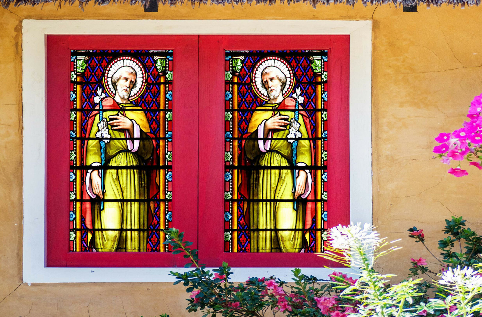 3D Prayer Religion ZHUA028 Window Film Print Sticker Cling Stained Glass UV Zoe