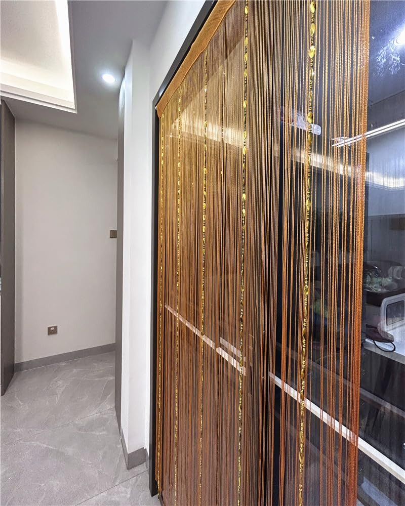 100cmX200cm Decorative Door String Curtain Beads Wall Panel Fringe Window Room D