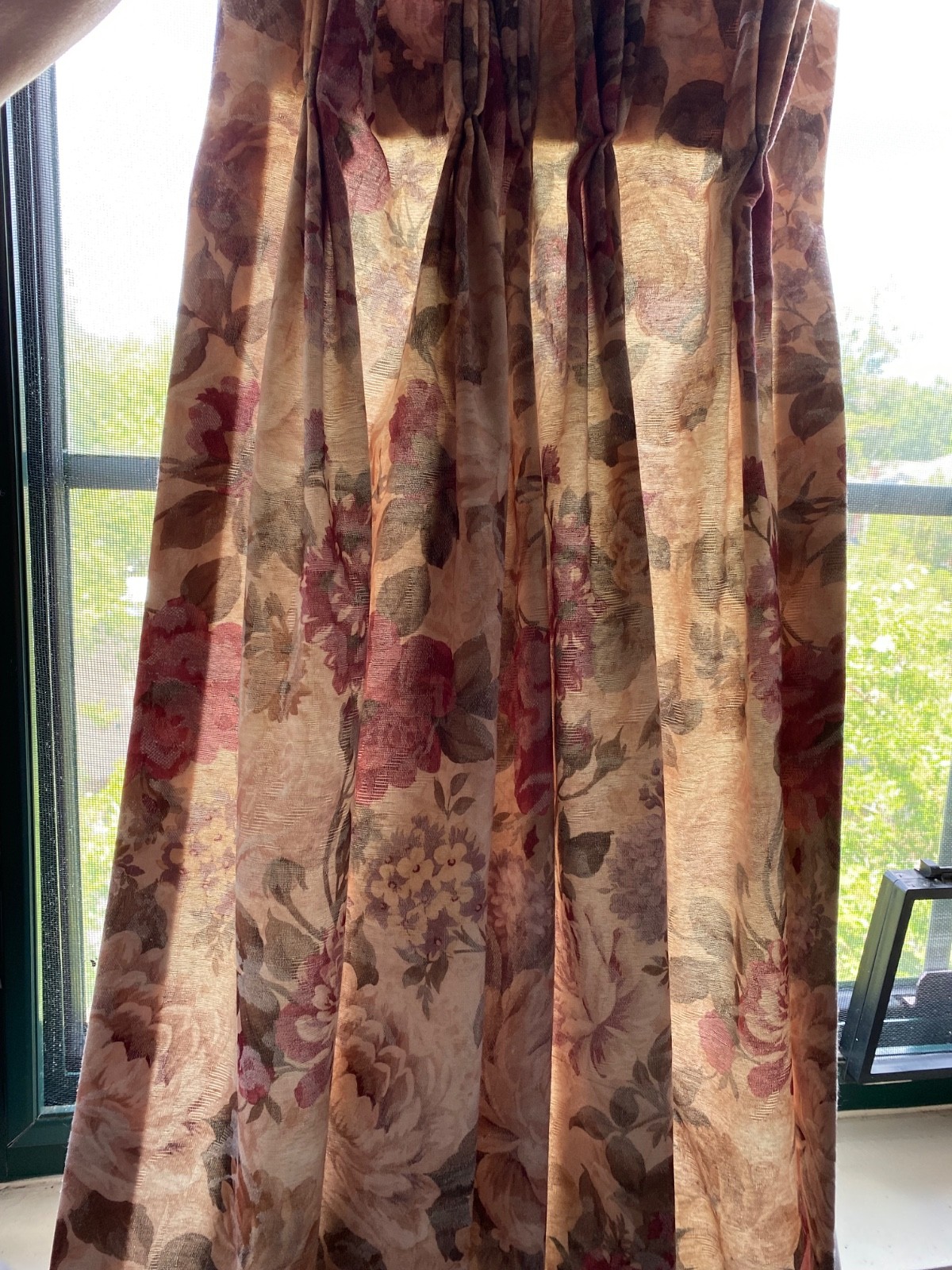 Pair Custom Floral Drapes (3 Pair Available) Lined Croscill Cotswold(?) 21 x 88