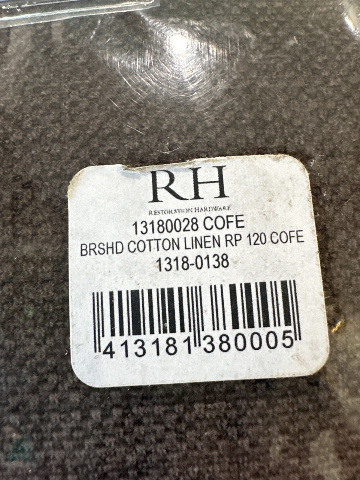Restoration Hardware Brushed Bel Linen Cotton Drapery RP 50″W x 84”L COFE $269