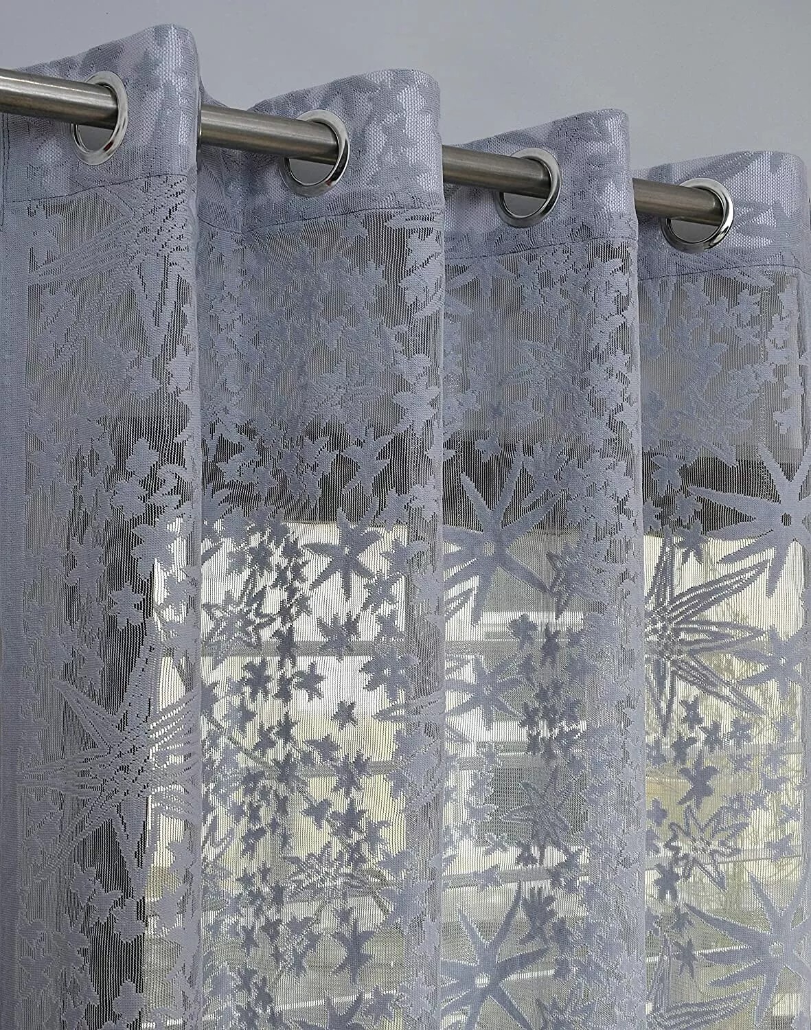 New 2 Piece Door Curtain Set – 9 feet Grey