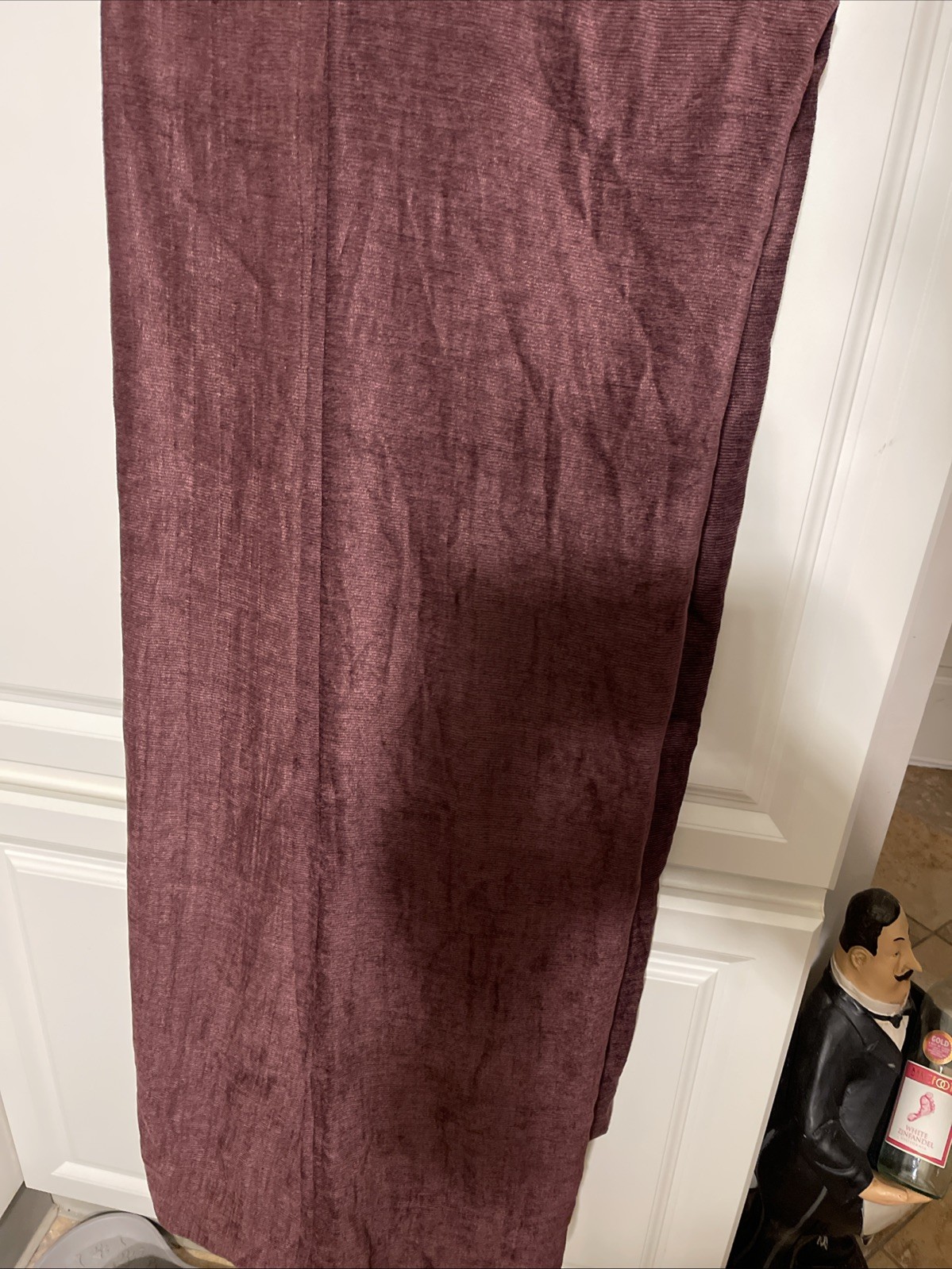 Pair Croscill Amethyst Eggplant Chenille 84”x 46 Curtain Panels Set of 2 Unlined
