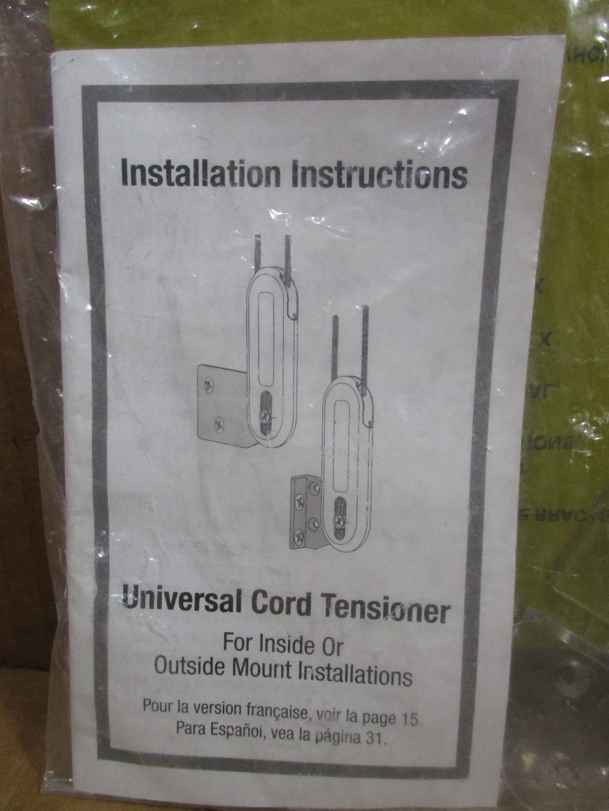 Lot 2 Hunter Douglas Universal Cord Tensions Mounting Bracket For Inside Outside