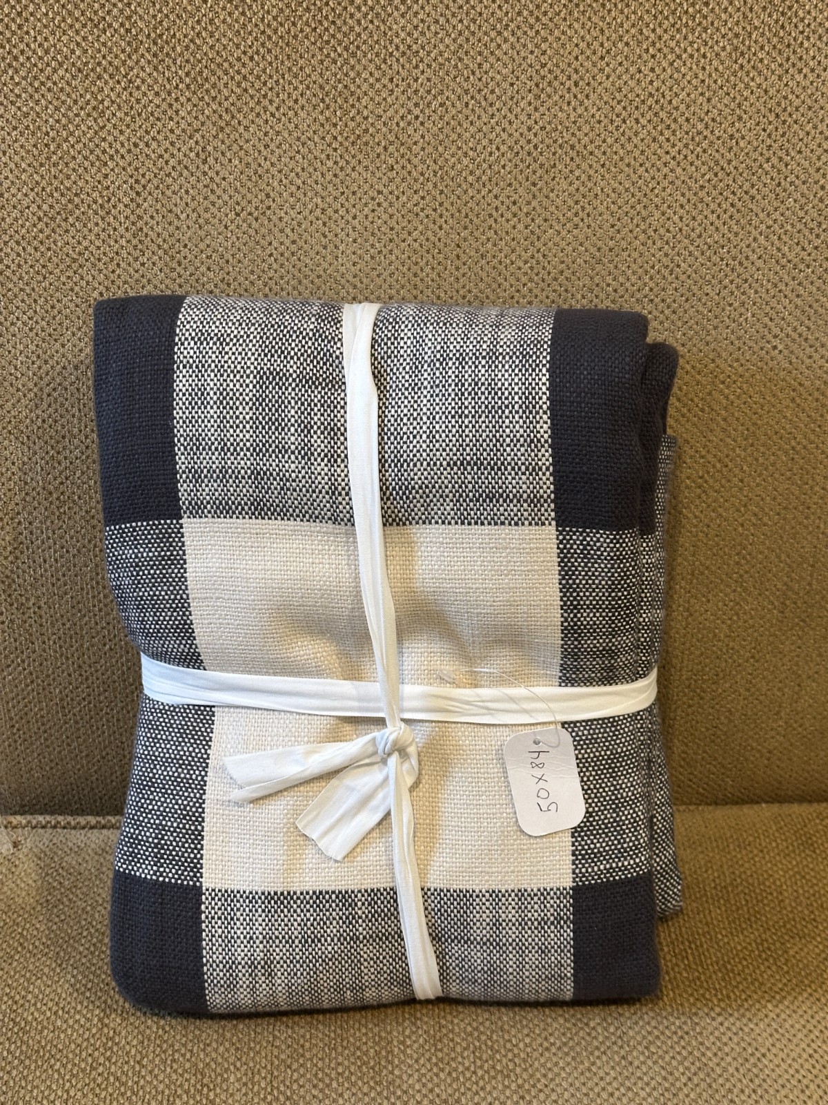 Pottery Barn Bryce Buffalo Check Drape SINGLE (1) Charcoal 50×84 Curtain Panel