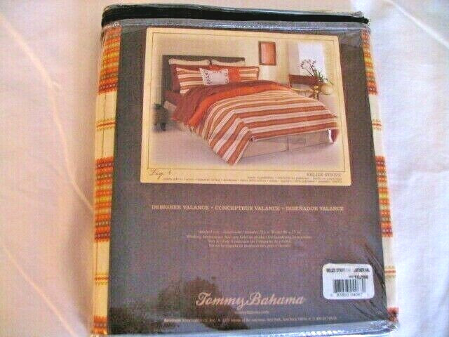 Tommy Bahama Designer Lined Valance # 048TB Belize Stripe 86 x 15″ NEW Unused
