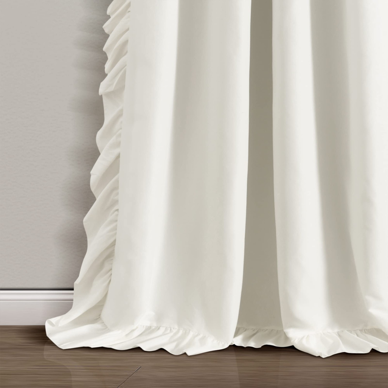 Lush Decor Reyna Ruffle 100 Lined Blackout Window Panel Single Panel 54 W X 84