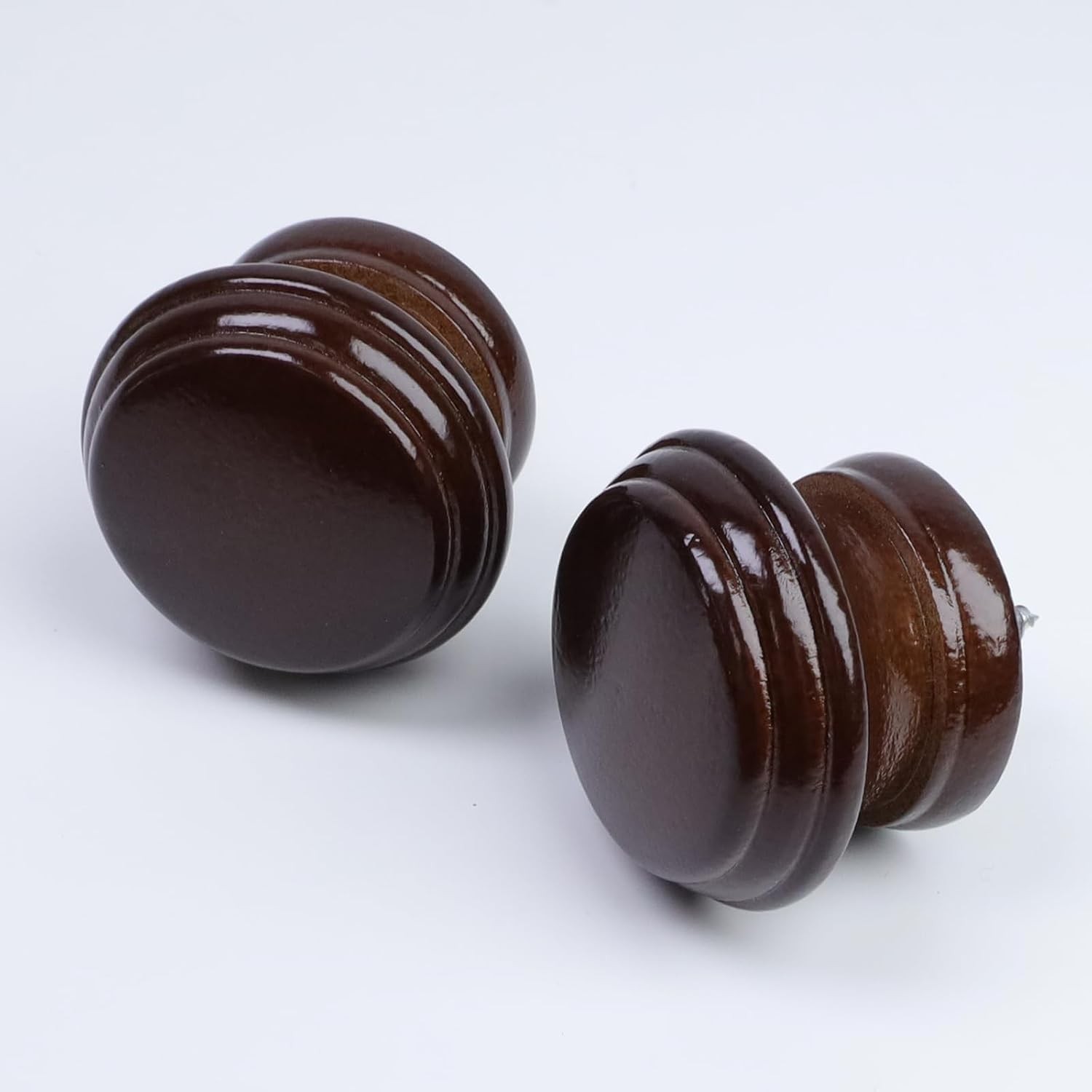 Curtain Rod Finial Replacement for Living Room,Bedroom,2Pcs | Screw on Curtain