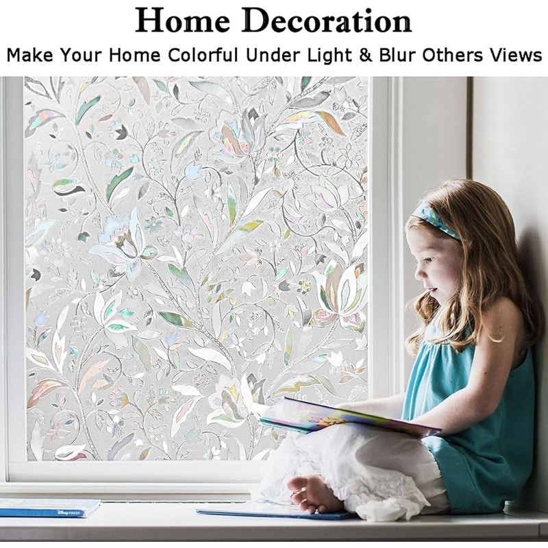 Frosted Window Film UV Blocking Privacy Static Cling Energy Saver 9.56SqFt New