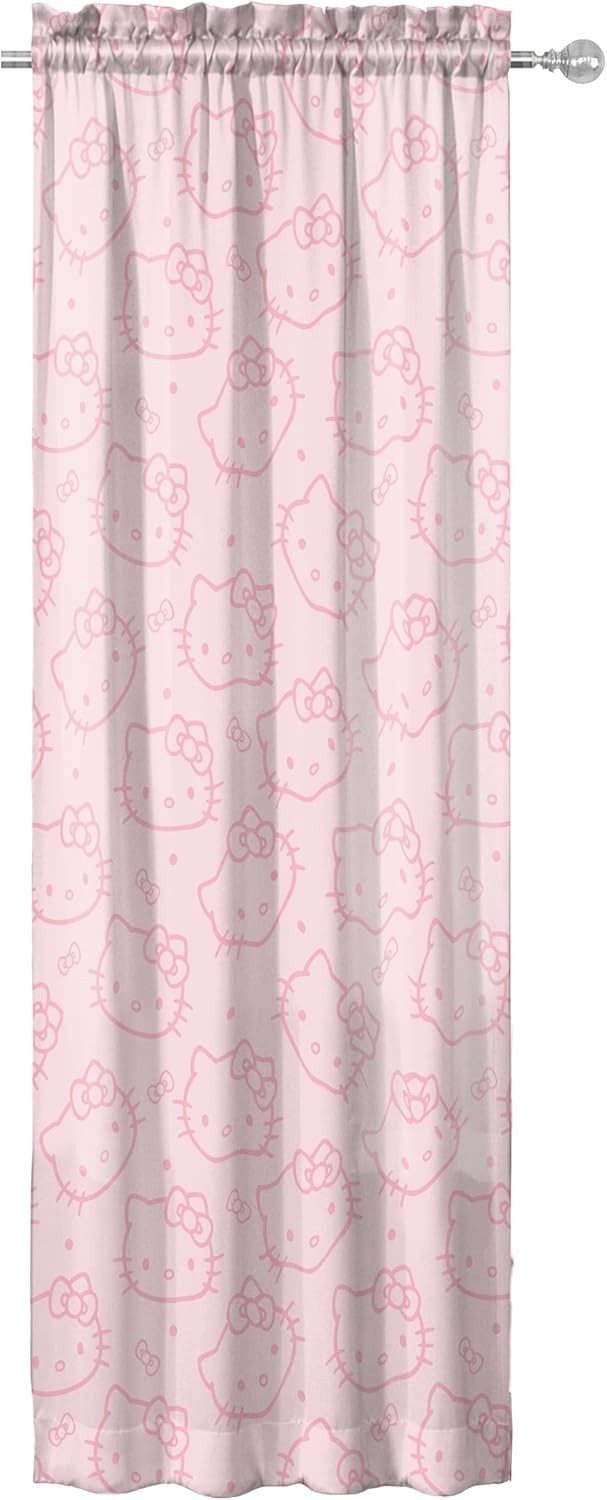 Window Curtains for Bedroom 4-Piece Drape Set with 2 Tiebacks, Pink – Hello K…