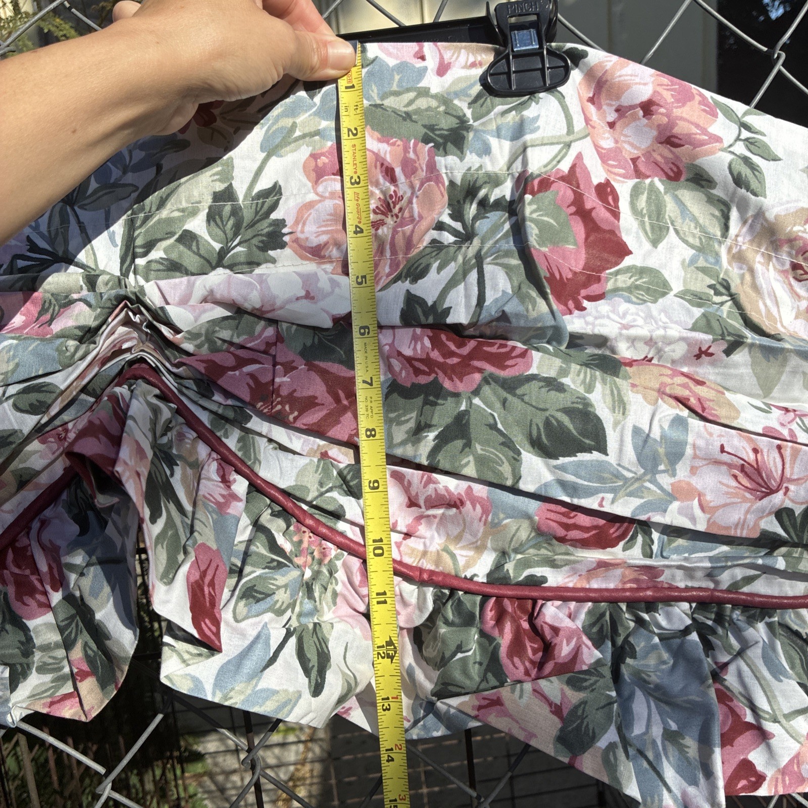 1 CROSCILL Vintage Rose Arbor ROSES RUFFLED GATHERED VALANCE