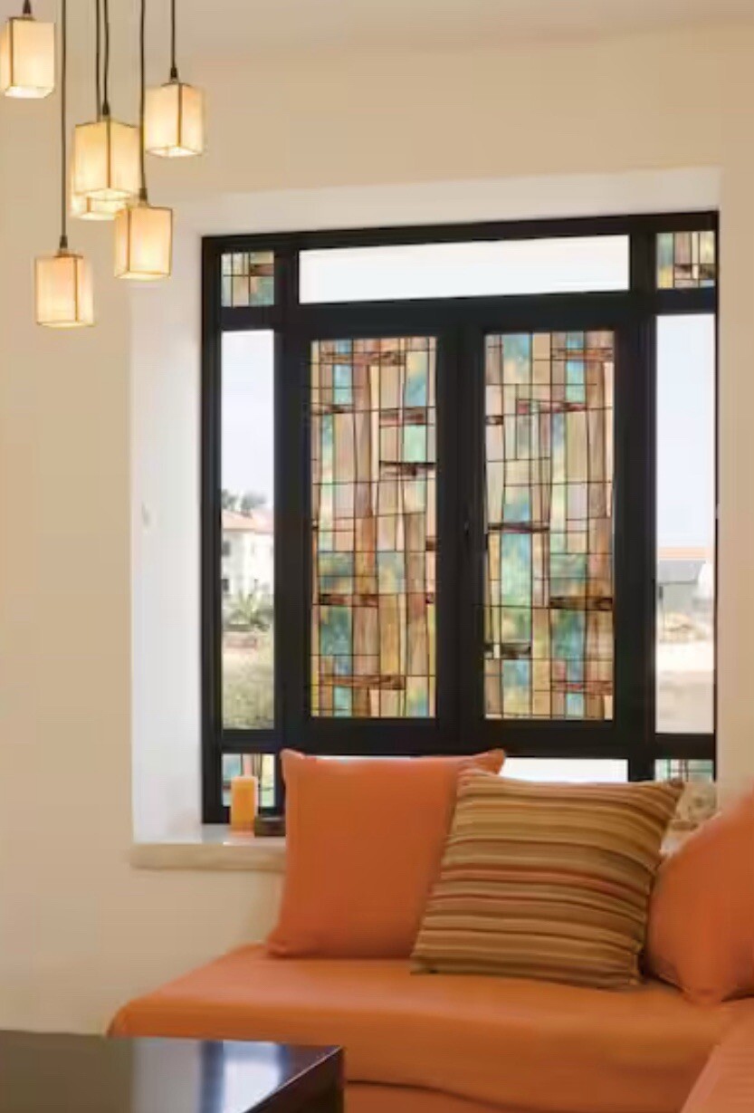 NEW Artscape Stained Glass Privacy Decorative Window Film (Pattern: City Lights)