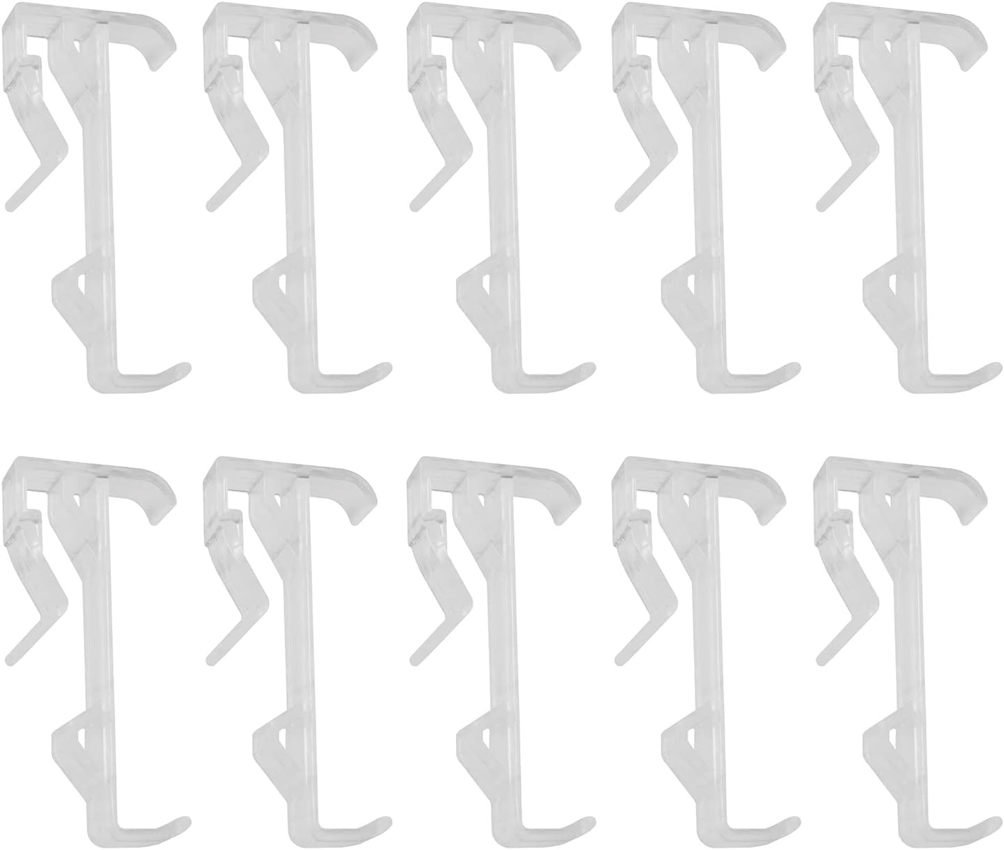 10PCS Blinds Clear Plastic Curtain Clips, Valance Clips for High Profile Blin…