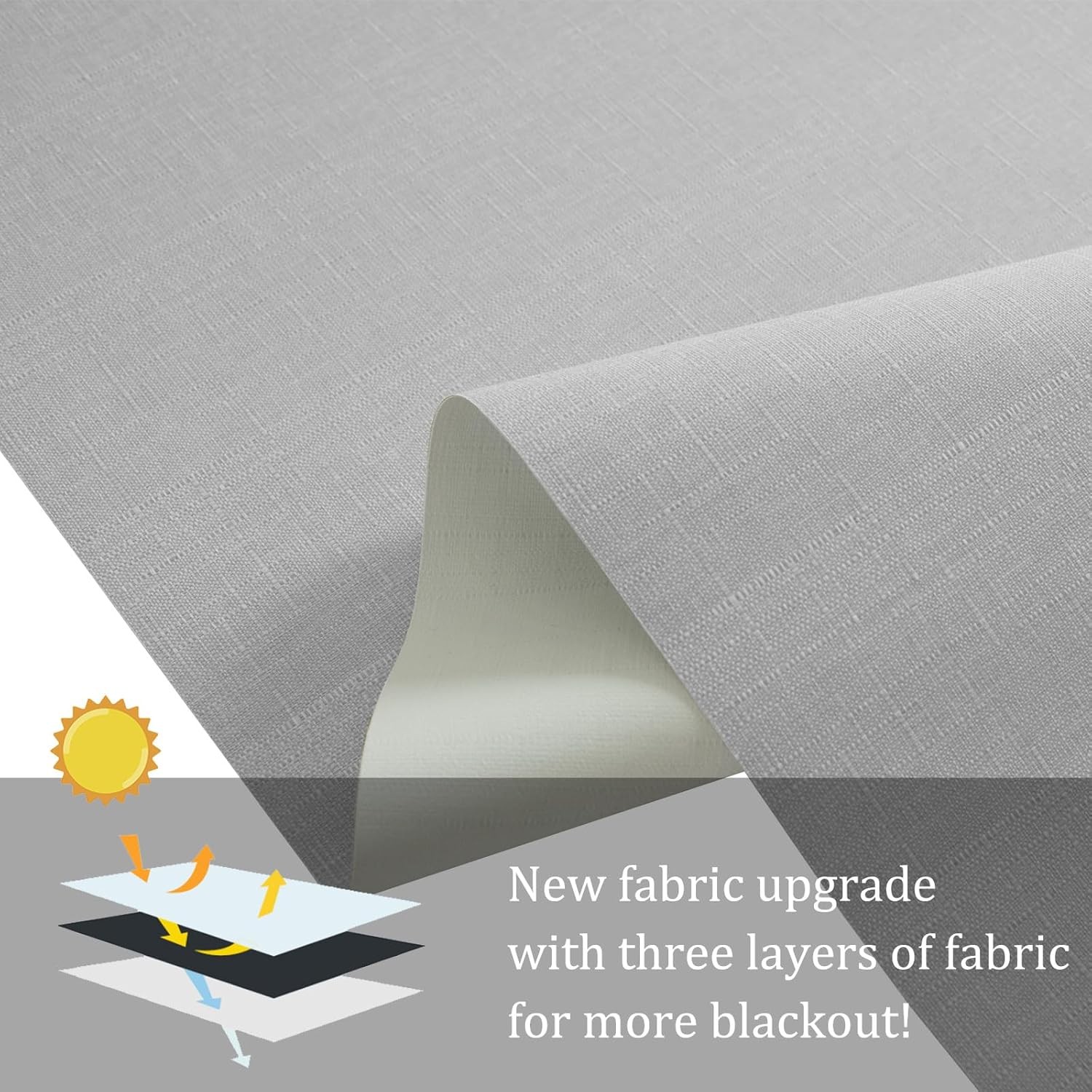 NUTRO CHILL Cordless Blackout Roller Blinds Light Grey 23×72 #R017
