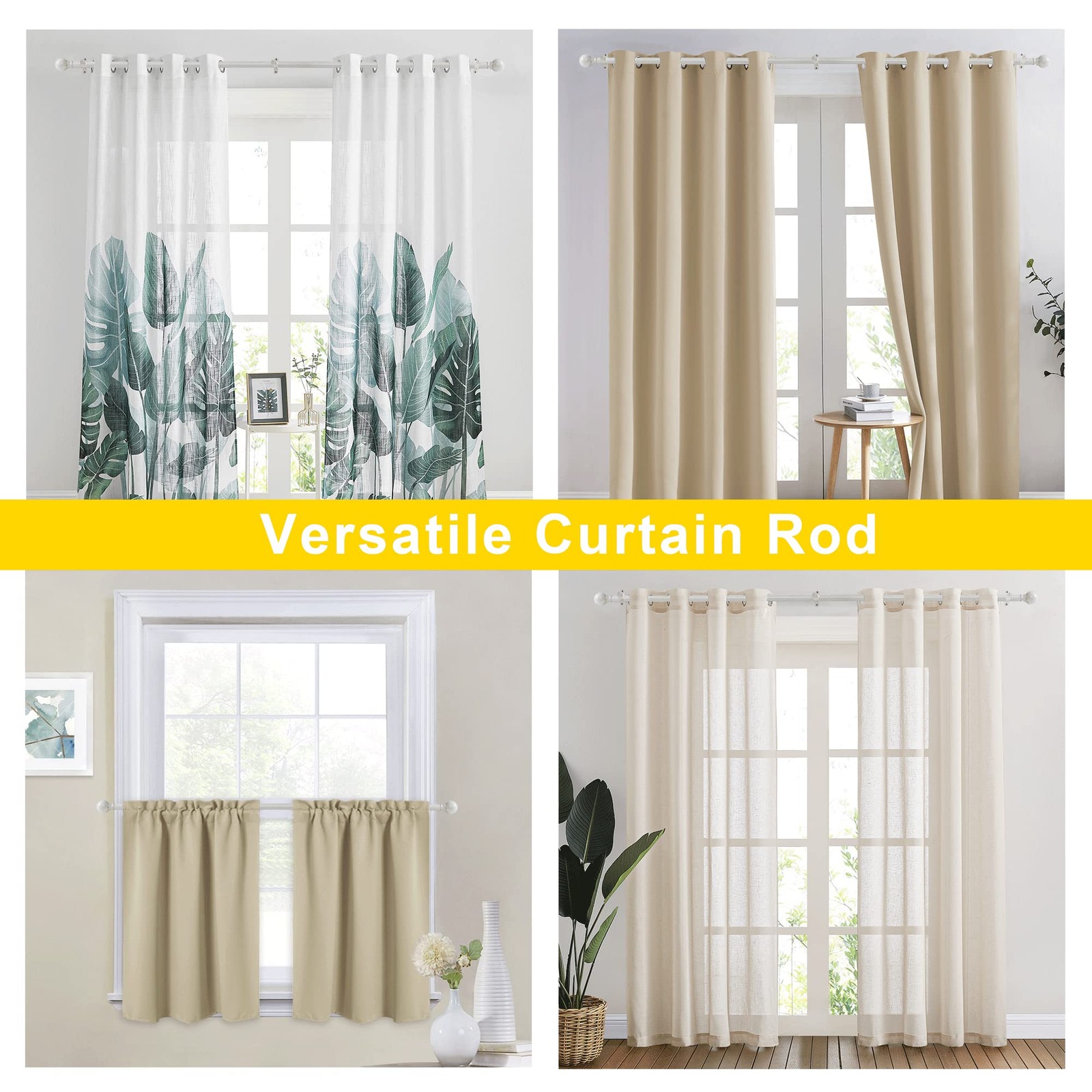 Decorative Single Window Drape Curtain Rod Retro Style 1 1/8 Inch 2848 Inch