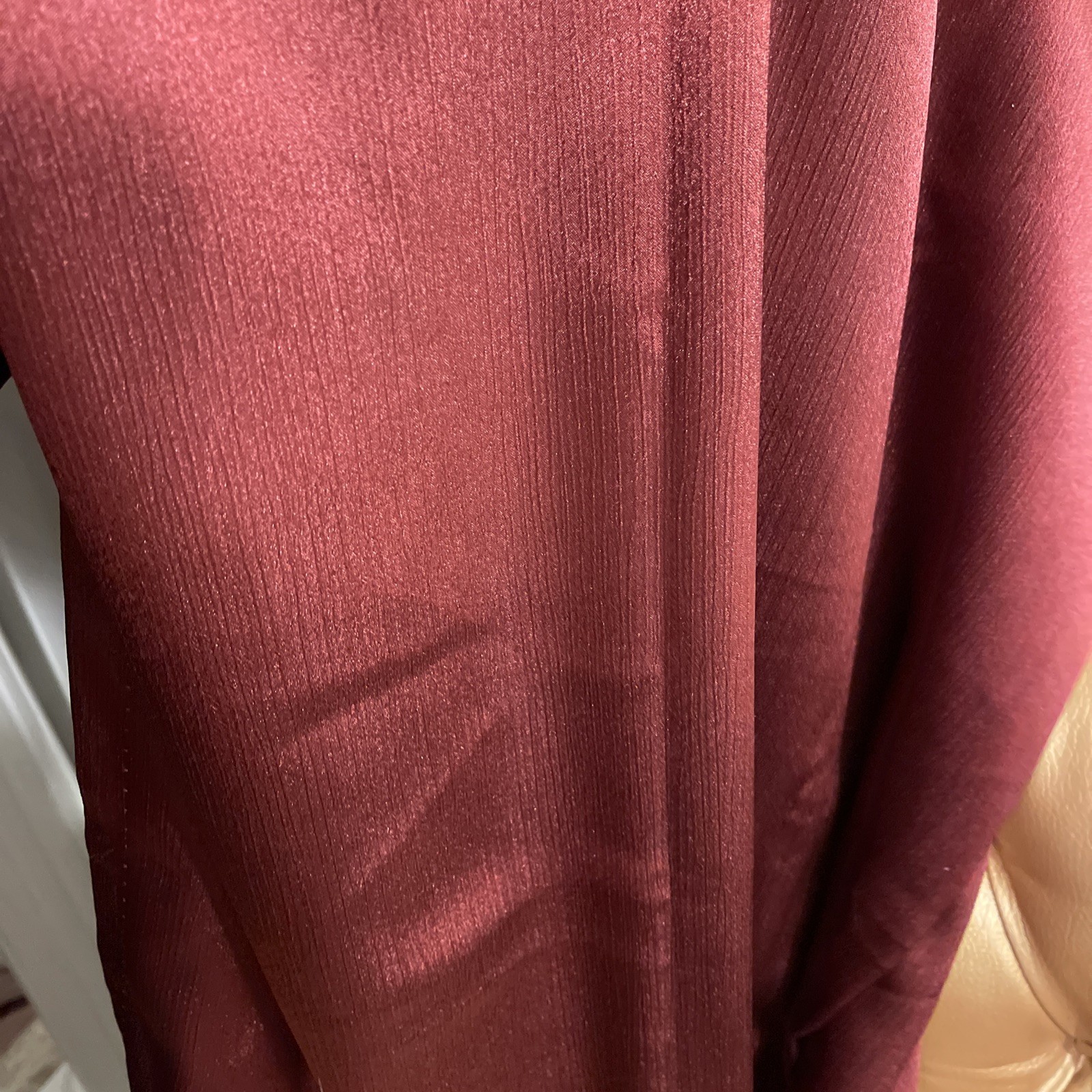 J C Penney Royal Velvet Burgundy Pair of Pole Top Curtains 52″ X 84″ Drapes