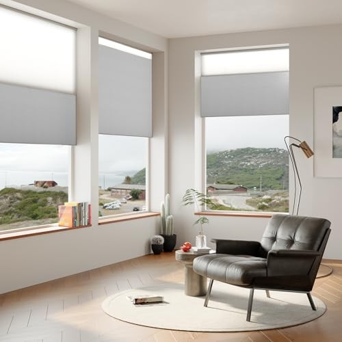 Day Night Cellular Shades Cordless, Blackout/Light Filtering Double Honeycomb