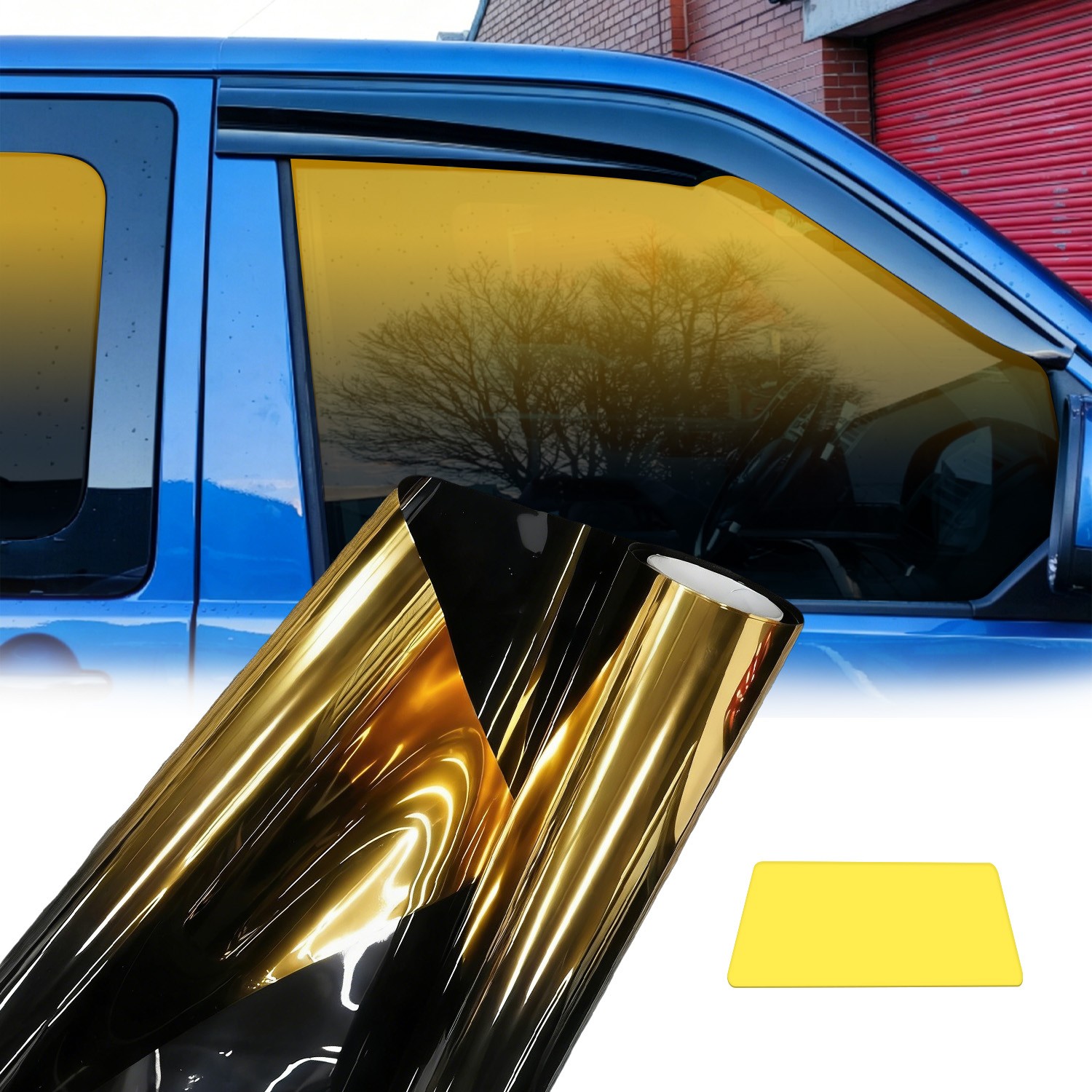2-Color Gradient Car Window Tint, UV Blocking Sun Protection Film for Auto Glass