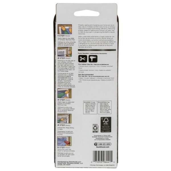 Duck # 287955 Max Strength Window Kit – Indoor HD, 3 window, 62 in. x 126 in
