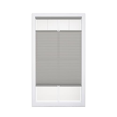Cordless 1″ Light Filtering Top Down Bottom Up 62.5″W x 64″H Gray Cloud