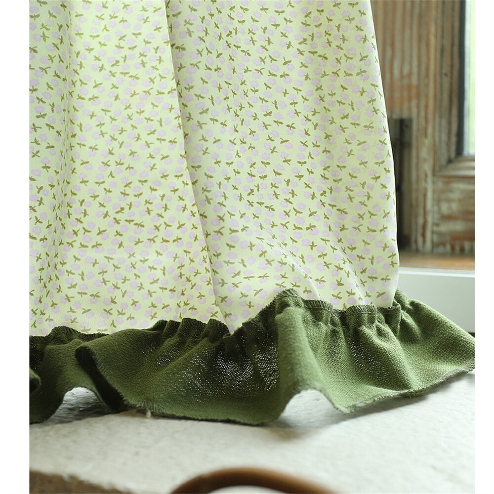 Bohemian Short Curtain Tie-Up Print Window Cafe Cabinet Drape Valance Home Decor