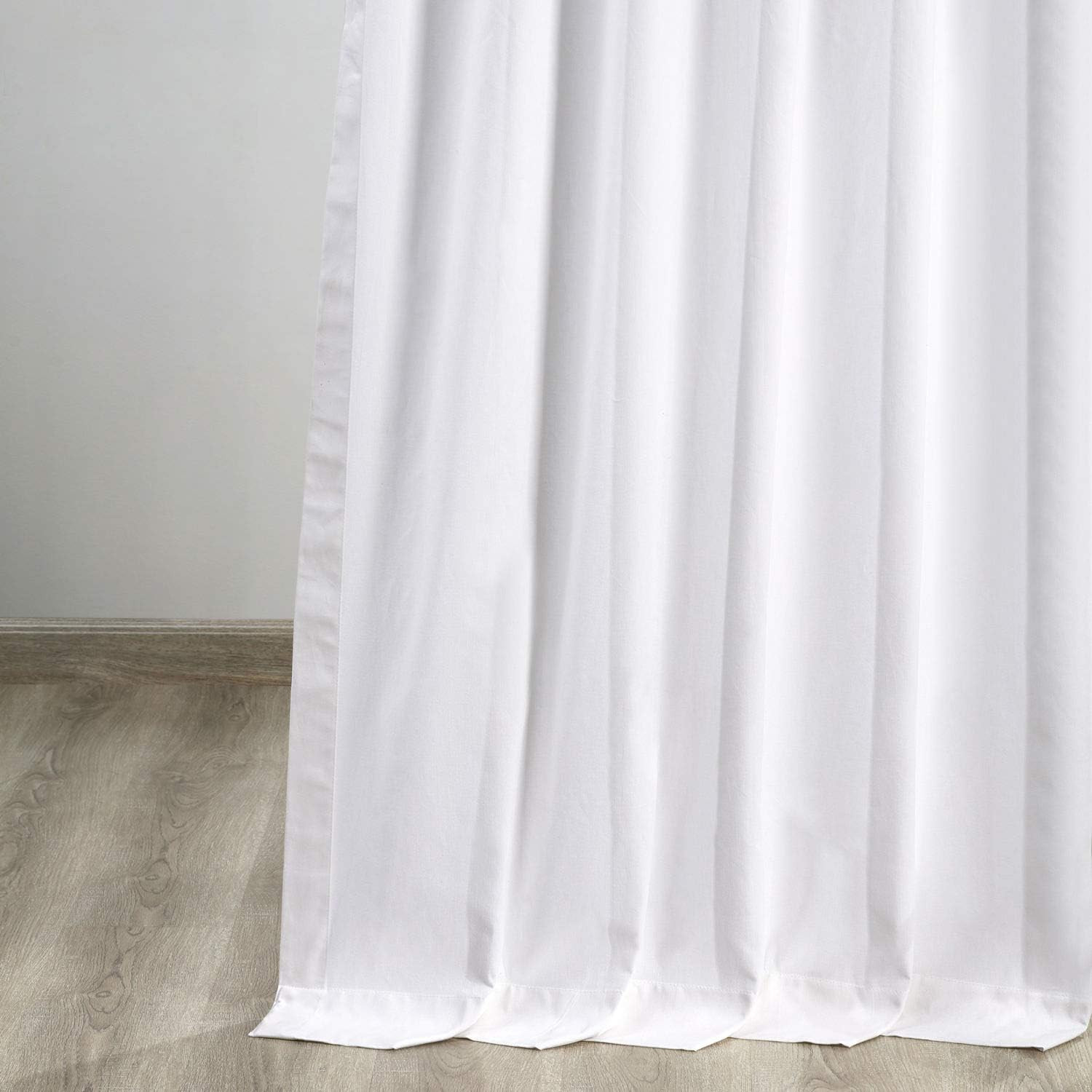 Solid Tie Top Cotton Curtains 84 Inches Long (1 Panel) Luxury Light Filtering Cu