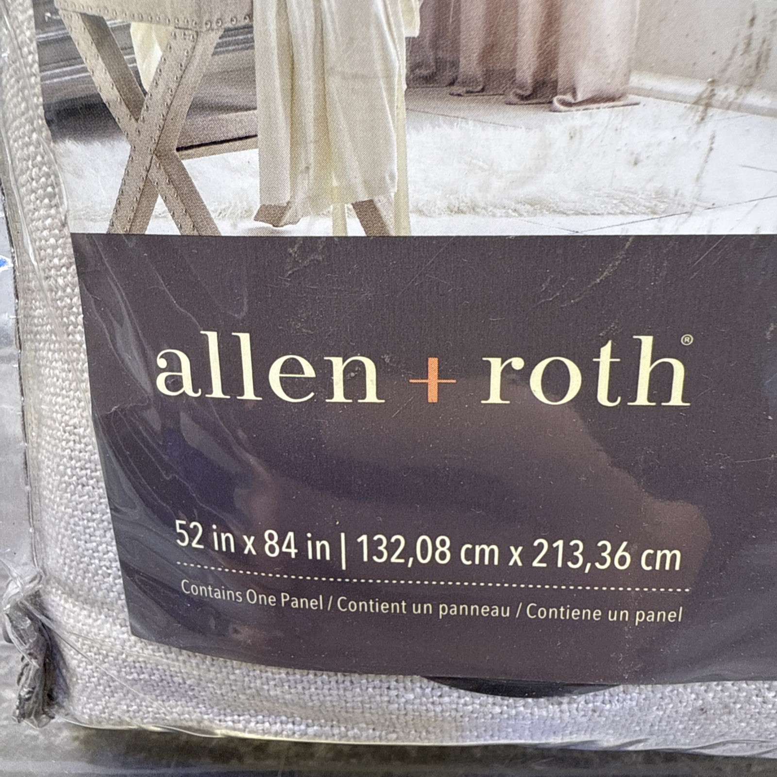 allen + roth Grey Light Filtering Grommet 1 Panel Curtain 52-in x 84-in New