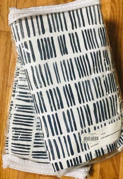 Ballard Designs Hatch Geometric Drapes Set 2 Navy Blue 84 Curtains Panels Pair🦩