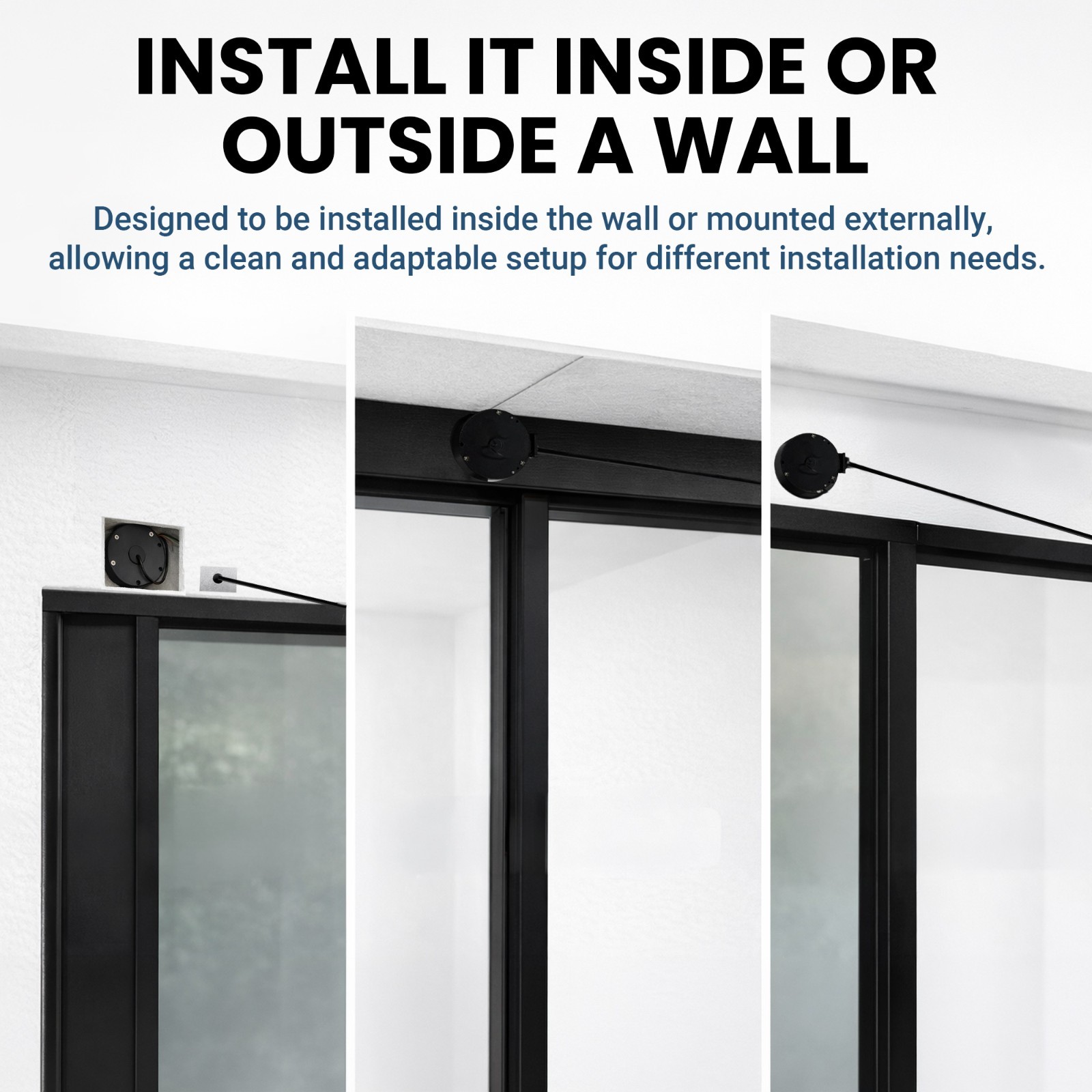 Retractable Wire Box PDLC Smart Film Cable Management Privacy Glass System