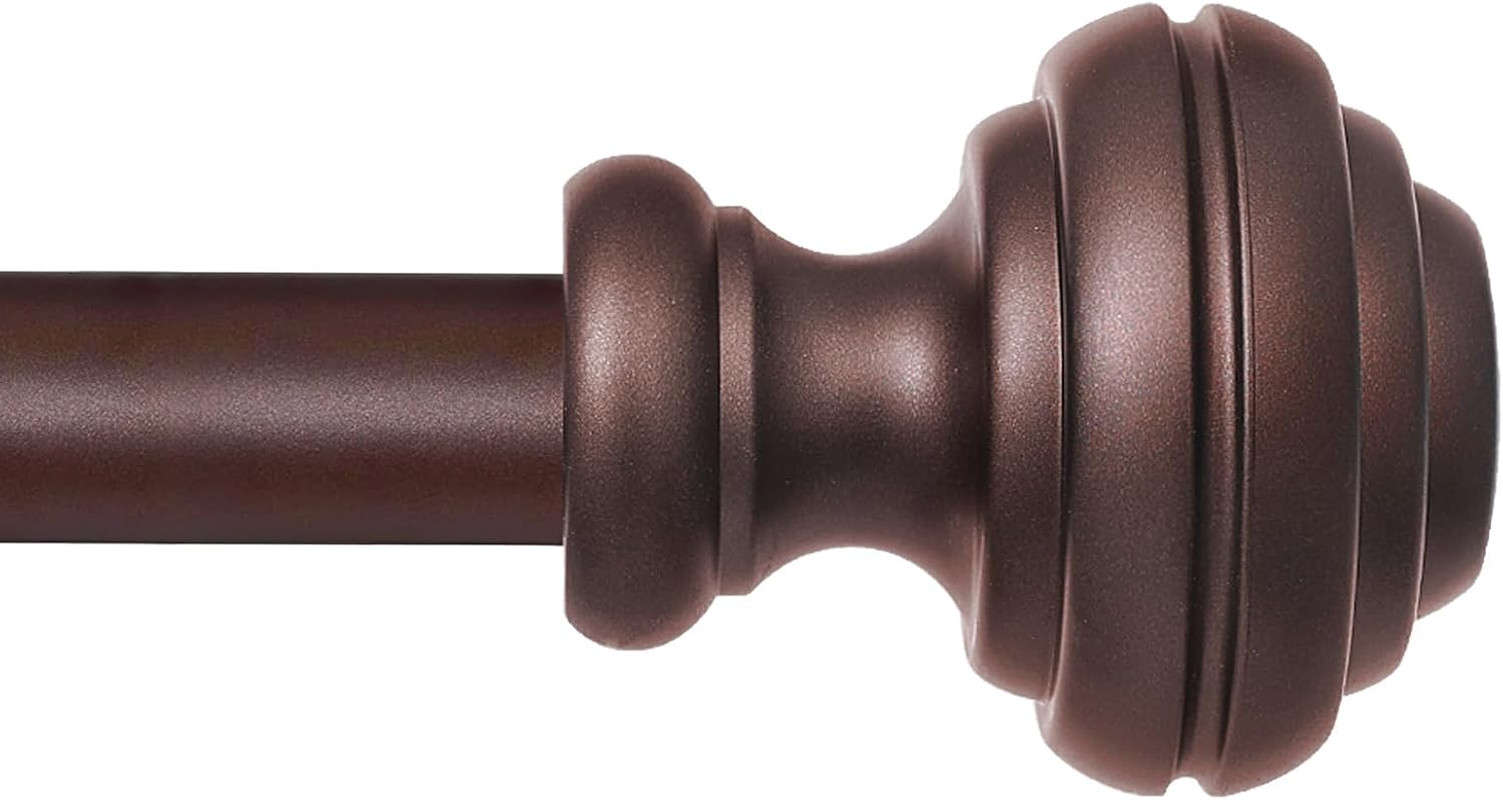 Curtain Rods for Windows 48-84 Inch,3/4 Inch Heavy Duty Adjustable Decorative Cu